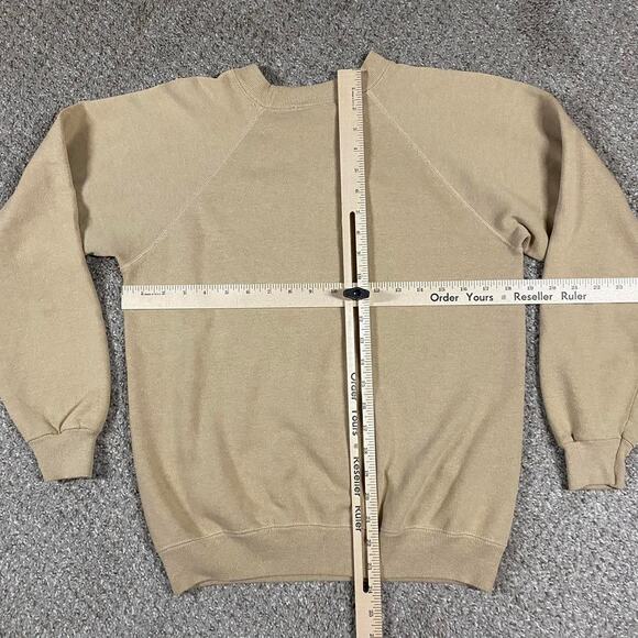 VTG Teddy Bear Sweatshirt Womens M Grandma Hanes Raglan Granny Brown 80s 90s - Picture 4 of 4